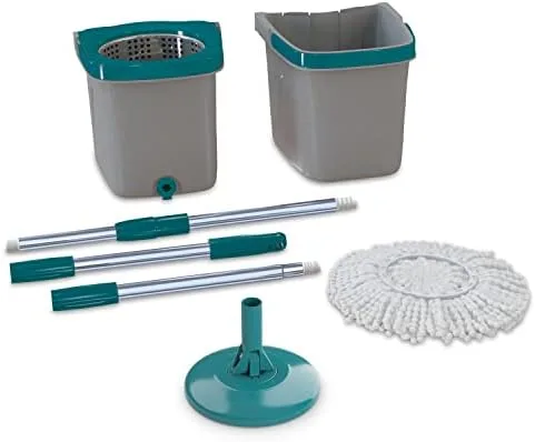 Mop Giratório Duas Águas, Balde 3 litros com cesto plastic, MOP7504, Flash Limp