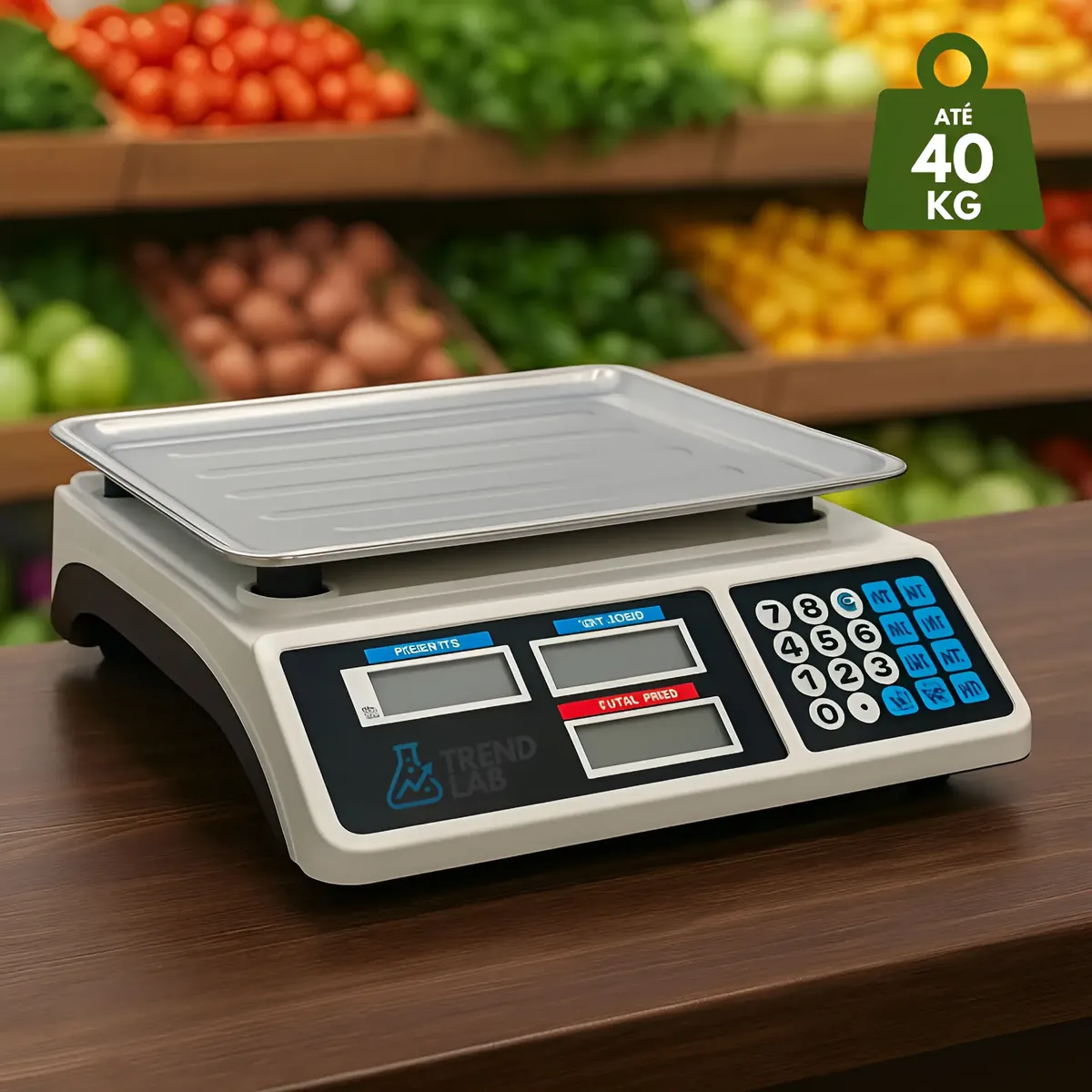 Balança Comercial Digital 40kg Bateria Bivolt Profissional