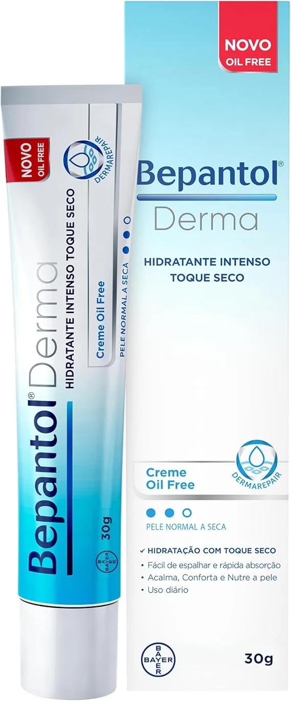 Bepantol Derma Toque Seco, Pele Normal a Seca, Hidratante Facial e Corporal, Bepantol Oil Free, 30g