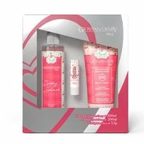 Kit Giovanna Baby Cherry Loção Hidratante 200ml + Body Splash 260ml + Lip Balm 3,5g