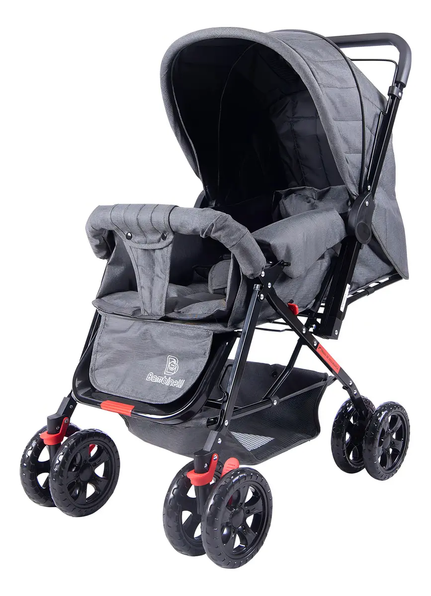 Carrinho De Bebê Passeio Bambinelli Fox Reclinável Preto 2023