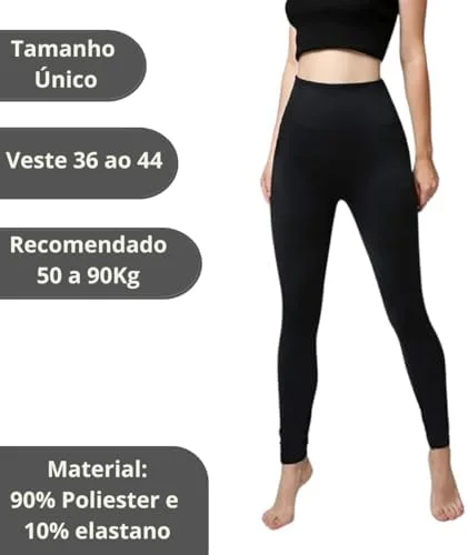 Calça Feminina Flanelada Segunda Pele Forrada Sem Pé Termica