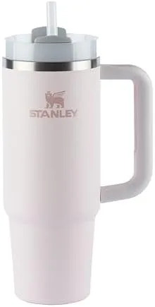 Stanley - Quencher H2.0 FlowState 1,18L - Copo de aço inoxidável com isolamento a vácuo, tampa e canudo, para água, chá gelado, café, smoothies e muito mais, Rose Quartz