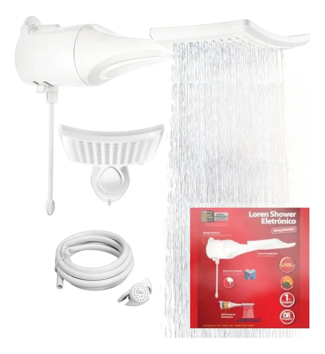 Ducha Loren Shower Ultra Eletrônica 127v 5500w Lorenzetti Branco 5.5 Kw
