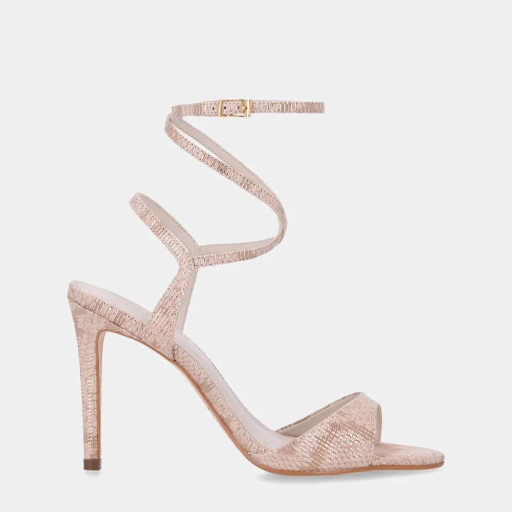 Sandália Salto Snake Ouro - 55820002