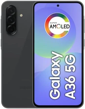 Celular Samsung Galaxy A36 5G 256GB, 8GB RAM, Recursos AI (Preto)