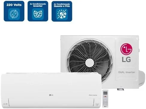 LG Ar Condicionado Split LG Dual Inverter AI Voice 12000 BTU/h Quente e Frio S3-W12JA31D - 220 Volts