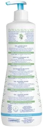 Mustela Gel Lavante Suave 750ml - Sabonete Líquido Corpo e Cabelo Infantil - 93% de Ingredientes de Origem Natural - Seguro Desde o Nascimento