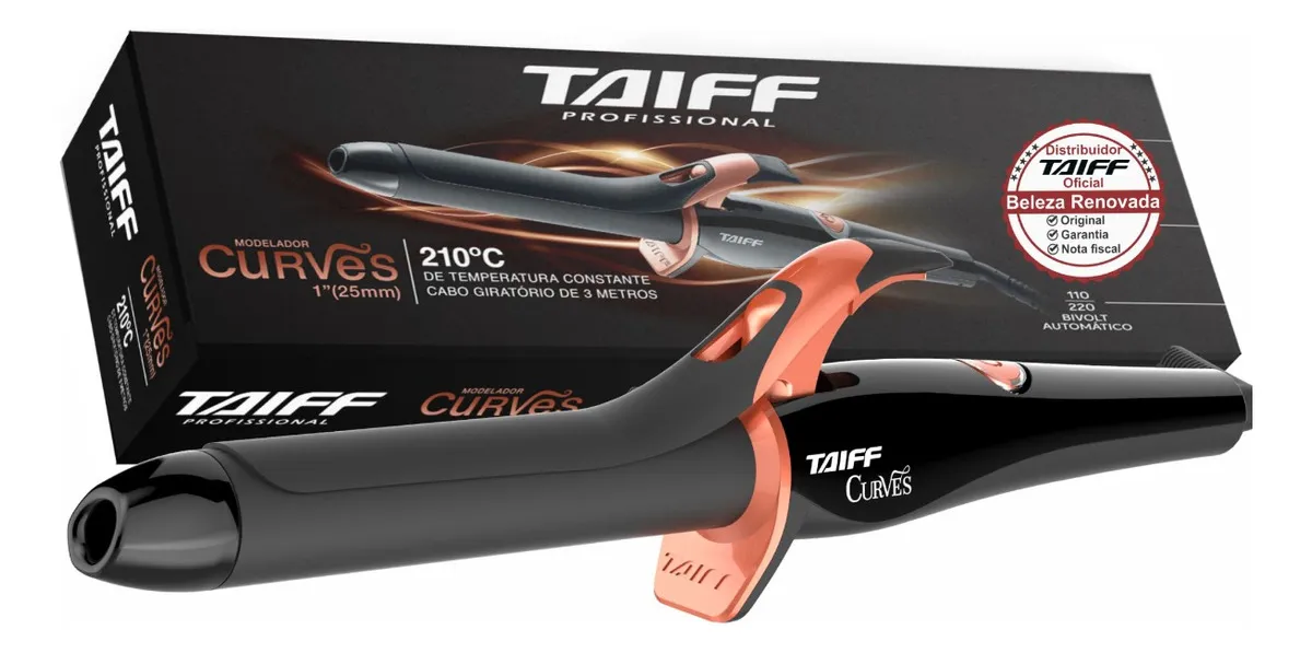 Modelador de cachos de barril Taiff Curves 2.5cm de diâmetro
