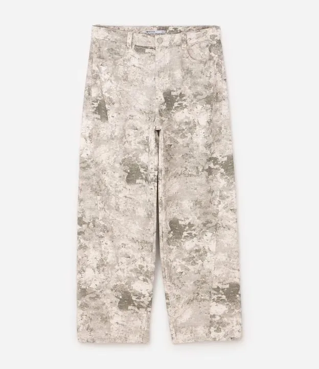 Calça Sarja Super Baggy Estampada