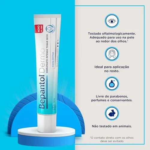 Bepantol Derma Toque Seco, Pele Normal a Seca, Hidratante Facial e Corporal, Bepantol Oil Free, 30g