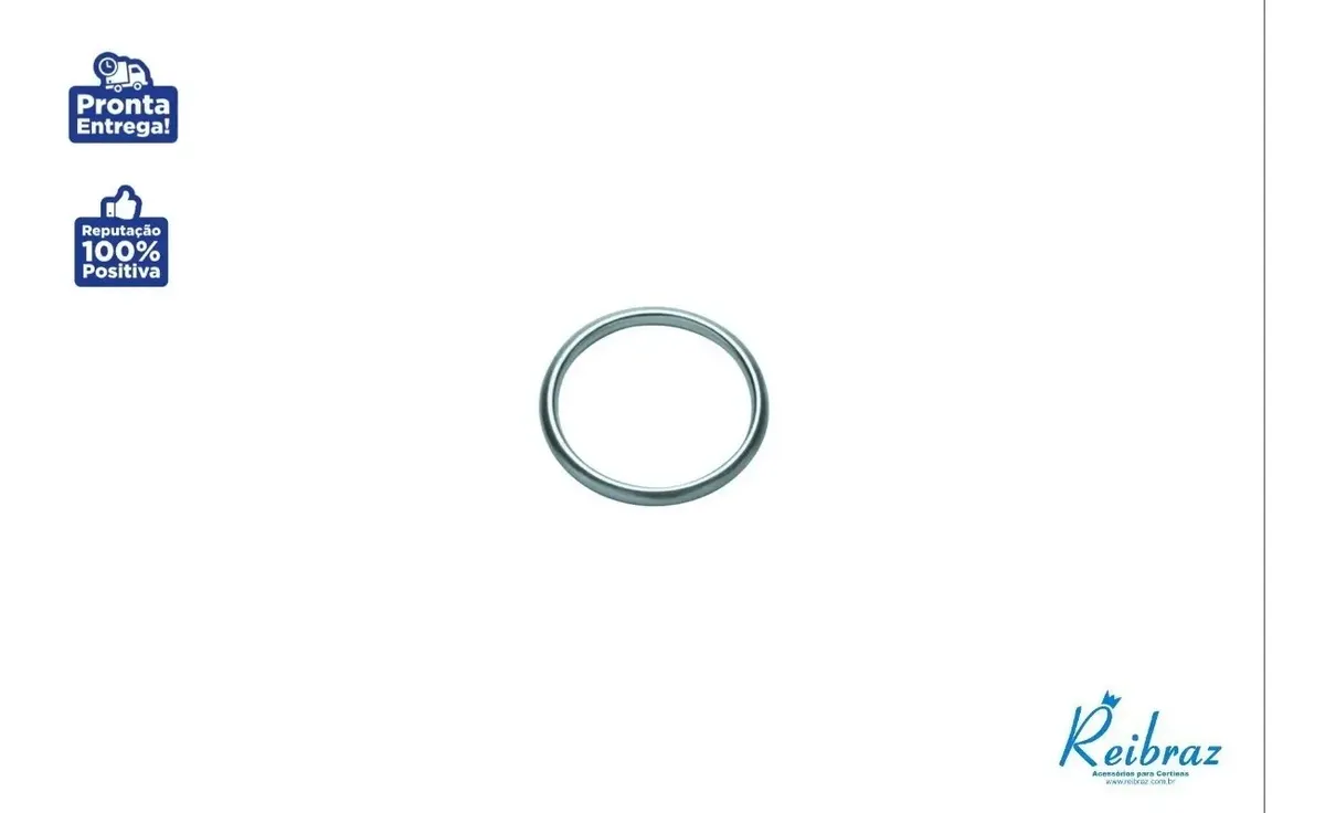 Argolas 28mm Cromado Aluminio (20 Pçs) Reibraz