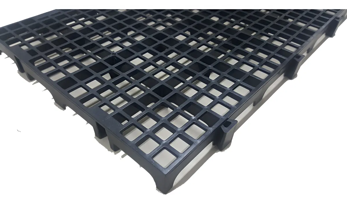 10pc Pallet Estrado Plastico Preto 25x50x2,5cm Piso Plástico