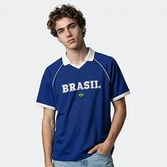 Camisa Polo Hering Brasil Masculina