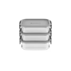 Potes Herméticos de Plástico Electrolux Cinza 10 Unidades Empilháveis Modulares