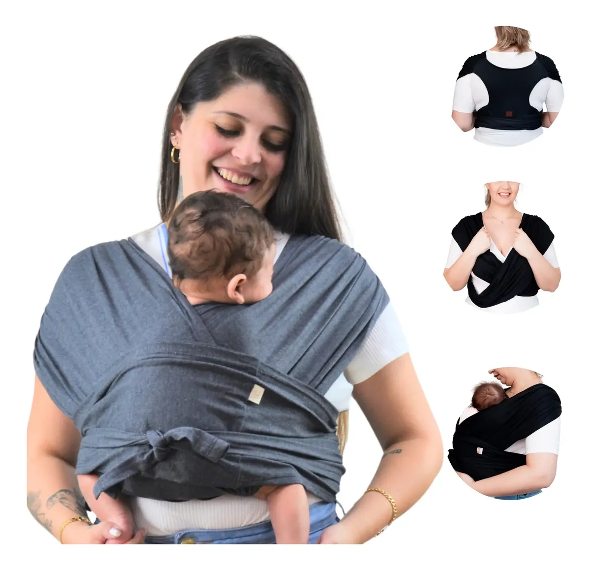 Promoção Do Mês Sling De Bebe Carregador Canguru De Vestir