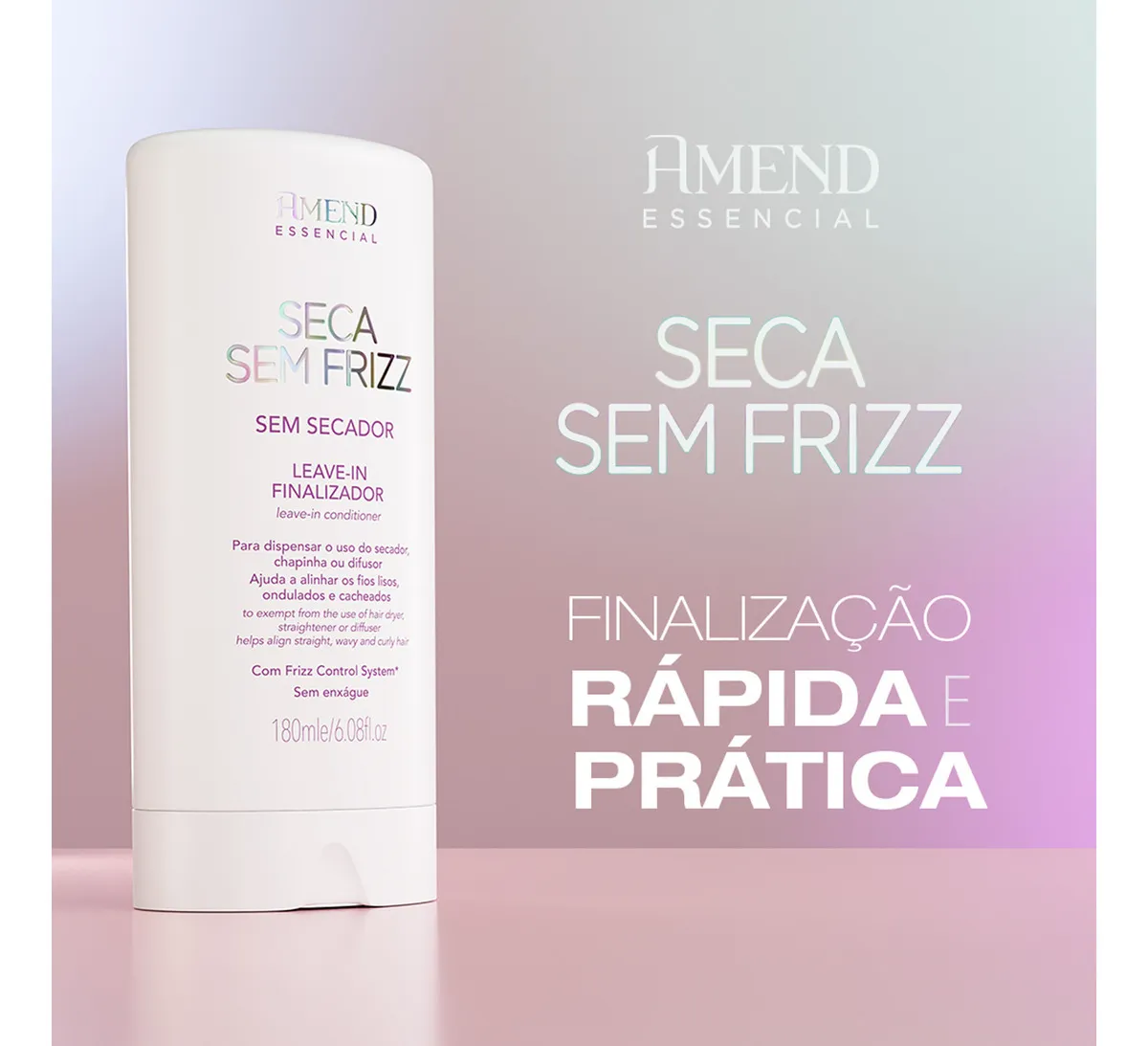 Kit Amend Acidificante Equilíbrio E Leave-in Seca Sem Frizz