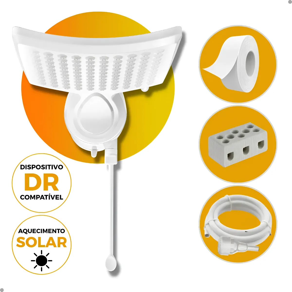Chuveiro Ducha Loren Shower Eletrônico Lorenzetti 127v 5500w Branco 127v 5.5 Kw