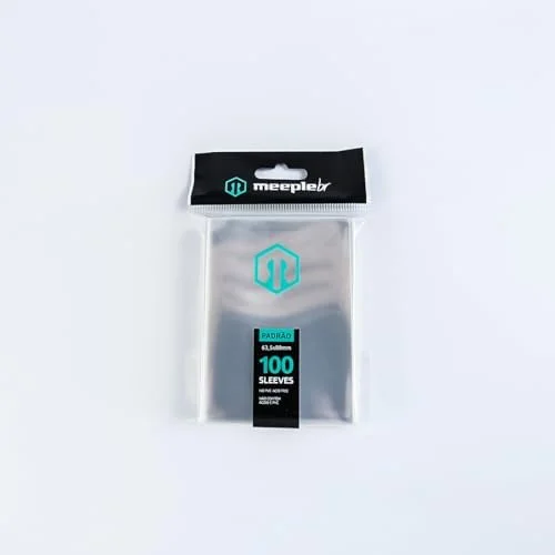MeepleBR Sleeves - PADRÃO (63,5x88mm), 100 Unidades, TCG, Plástico para Proteção de Cartas