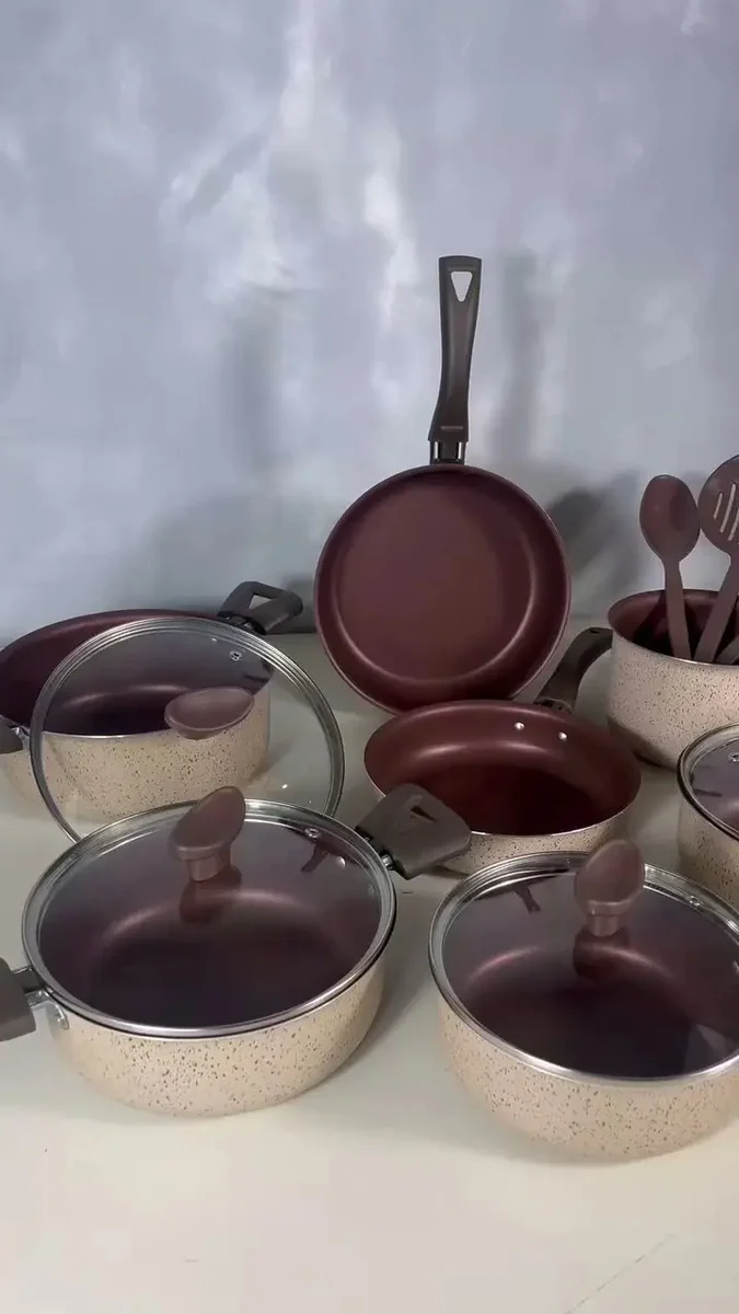 Jogo de Panelas Essenza Di Cheff 10 Peças Antiaderente Alumínio Teflon