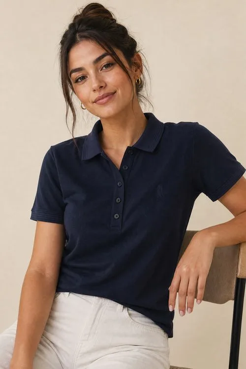 Polo Feminina Premium Polo Wear Marinho