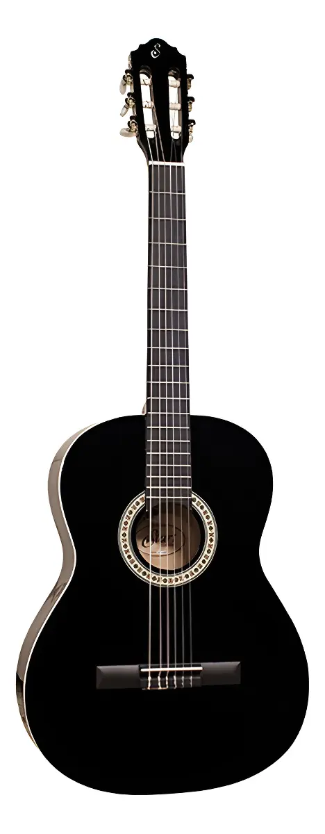 Violão Clássico Giannini N-14 Preto Cordas Nylon Verniz Brilhante Destro Sabina Sólida