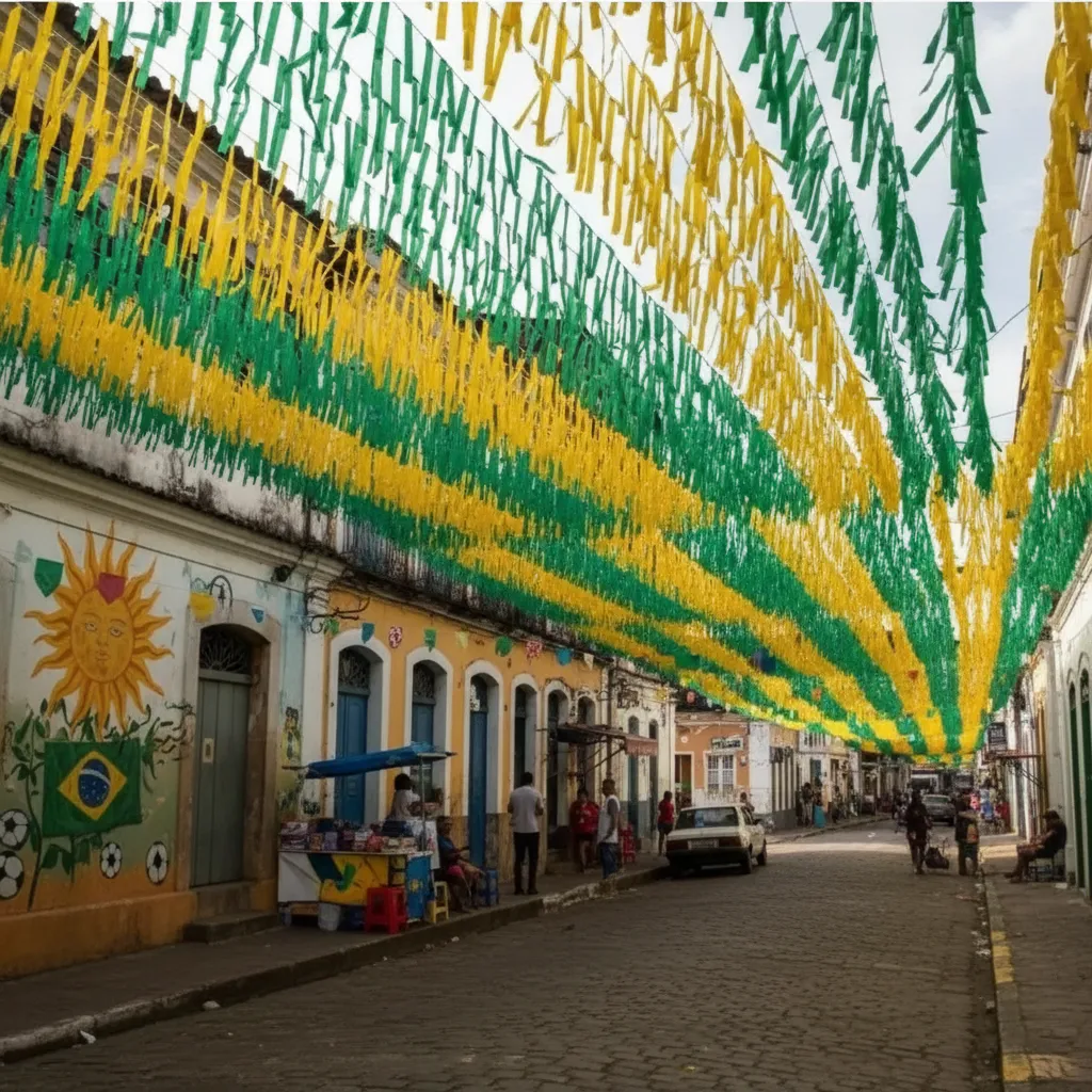 Enfeite De Rua Copa Do Brasil 800 Fitas Rabiola Grátis Linha