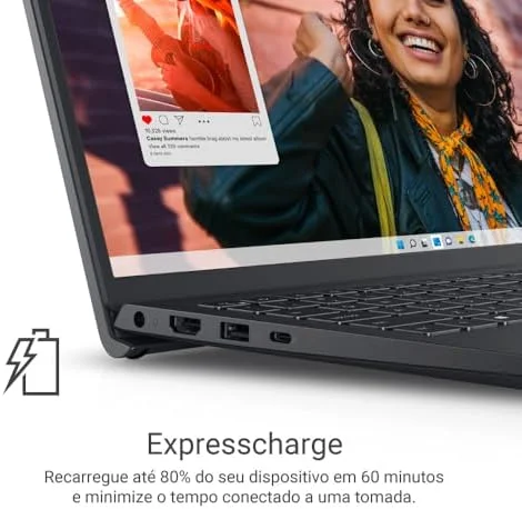 Notebook Dell Inspiron 15 3530, 15.6" Full HD (1920x1080), Intel Core i5‑1334U, 8 GB RAM, 512 GB SSD, Windows 11 Home, Preto