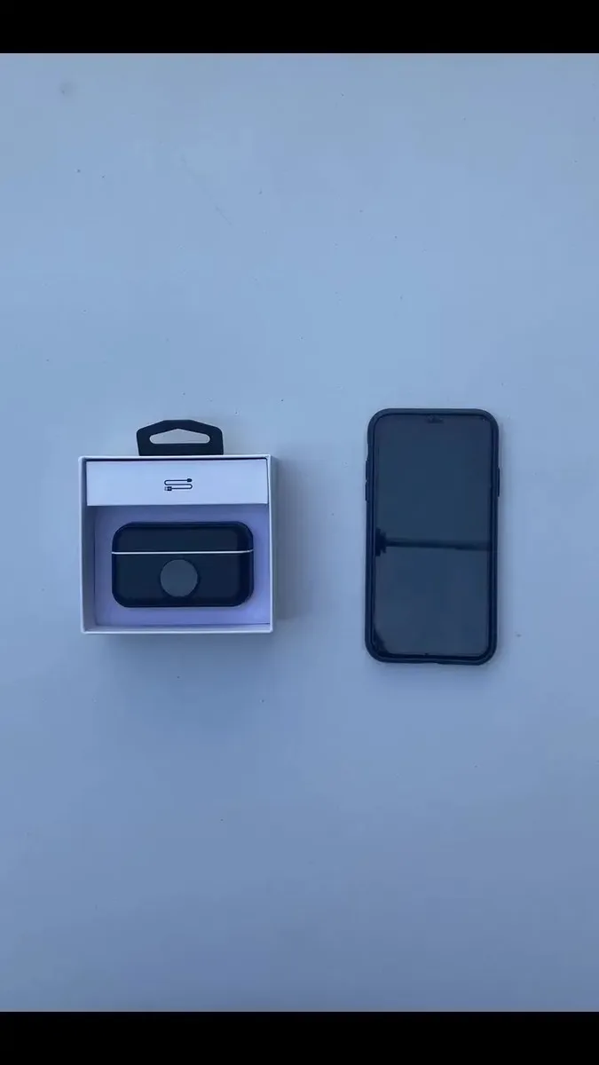 Microfone Lapela Redondo Imã Sem Fio Preto Duplo Anti Ruído Cor Preto - Lightning IPhone 8 ao 14