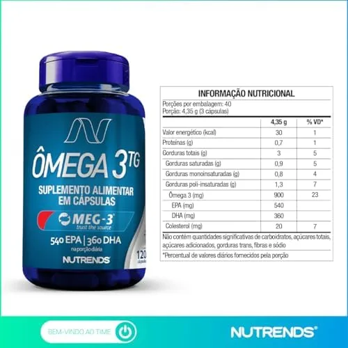 Nutrends Ômega 3 Epa/Dha 1000Mg 120 Cápsulas