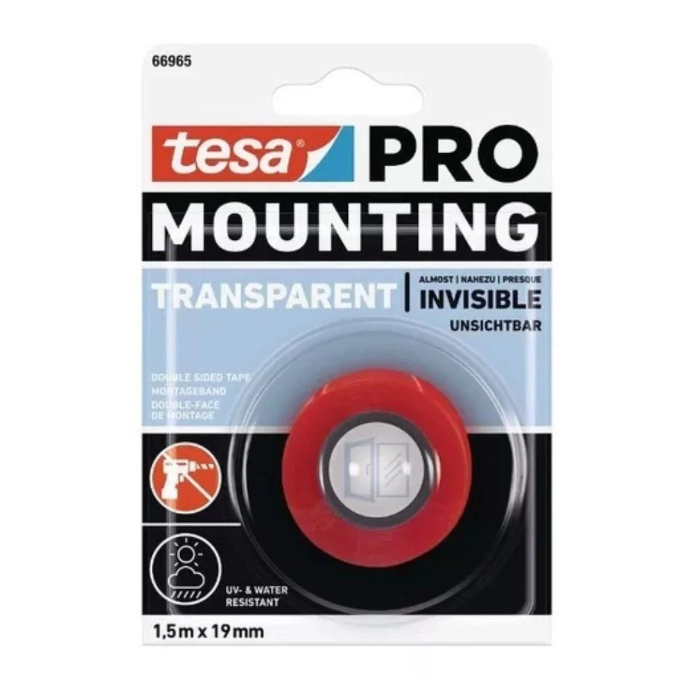 Fita Dupla Face Transparente 19mm x 1,5m TESA-66965-00003-00