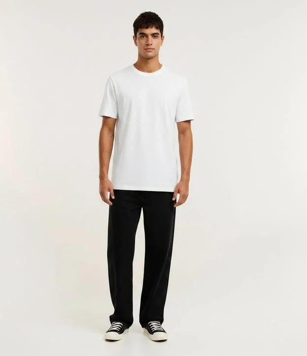 Camiseta Comfort em Algodão com Textura