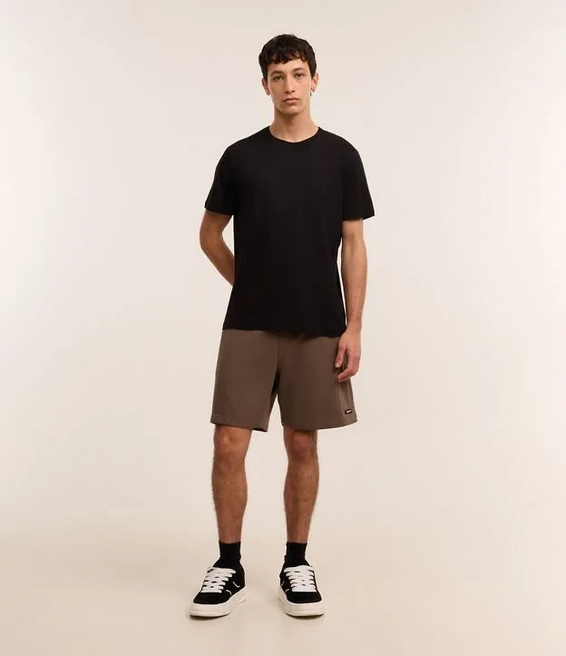 Bermuda Slim em Moletom com Felpa e Bolsos