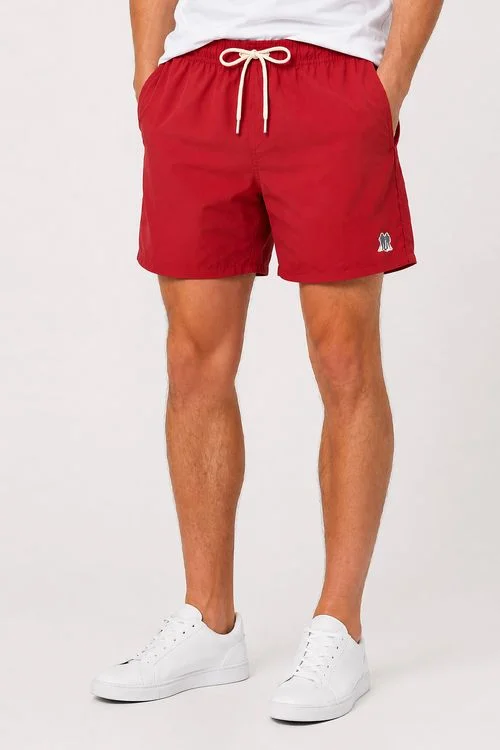 Short Masculino Linho Liso Polo Wear Vermelho