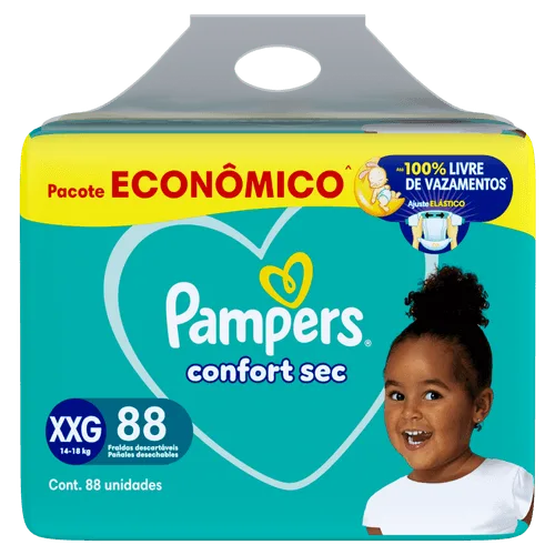 Fralda Pampers Confort Sec 88 unidades XXG