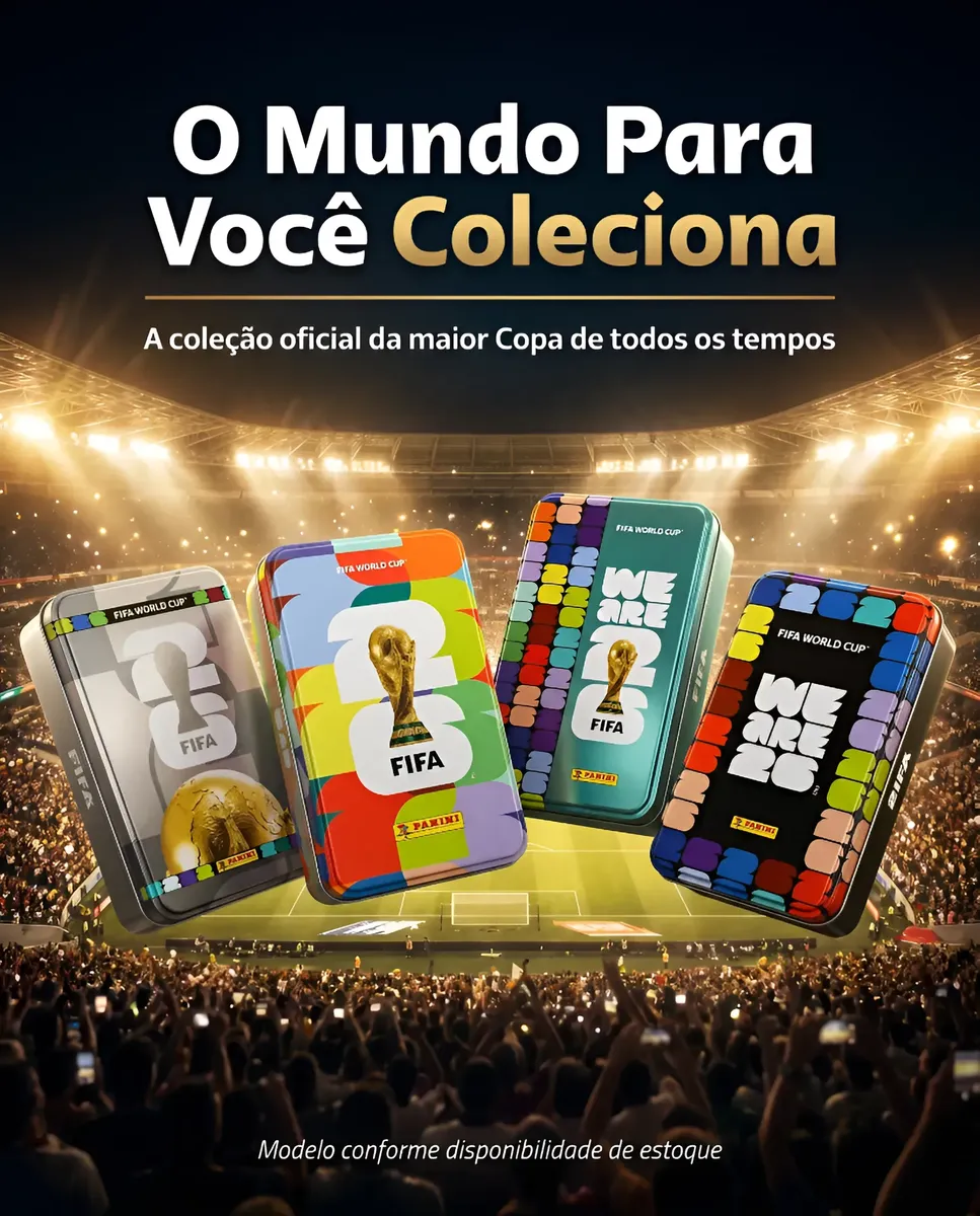 Lata Figurinhas Copa Do Mundo 2026 Panini Colecionável Vazia