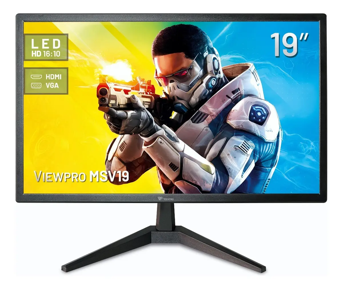 Monitor LED 19" ViewPro Resolução 1440x900 HDMI VGA VESA Preto