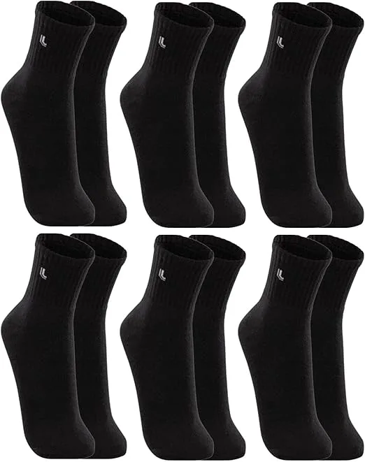 Kit 6 Pares Meias Lupo 3245 Cano Médio Algodão - Sortido