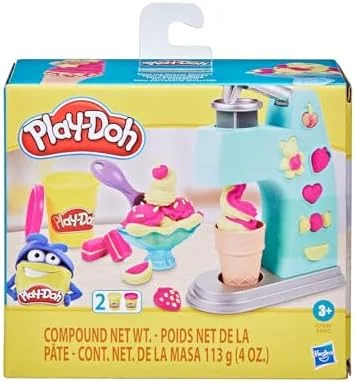 Play-Doh, Massinha de Modelar Infantil, Mini Sorveteria Divertida - Conjunto de Brinquedo com Acessórios e 2 Potes - A partir de 3 Anos