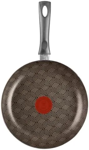 Frigideira Rochedo Facilita Vermelho 24cm com Antiaderente Resist - Limpa Fácil e Dura Mais, reforçado com partículas minerais, Thermo-Sinal e Cabos Reforçados