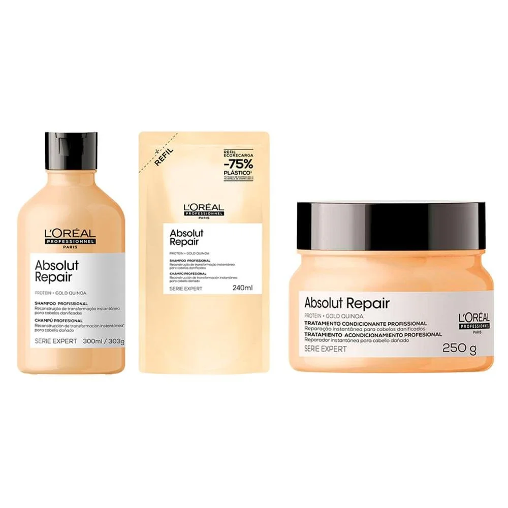 Kit L'Oréal Absolut Repair Serie Expert - 3 Produtos