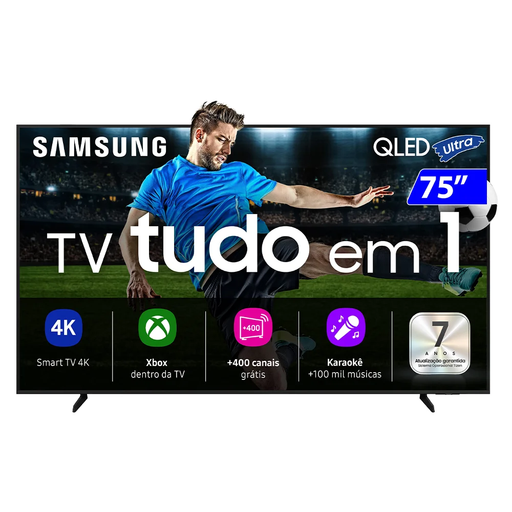 Smart TV Samsung 75" Vision AI QLED Ultra 4K Q7F 2025 HDR QN75Q7FAAGXZD