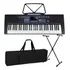 Kit Teclado Musical Estudante Iniciante 5/8 + Capa Suporte