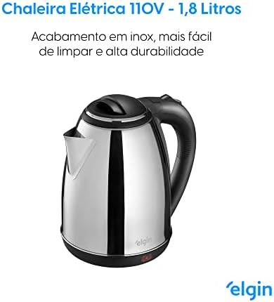 Chaleira Elétrica Elgin Cha10 1,8L Sem Fio com Desligamento Automático