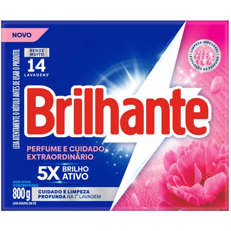 Sabão em Pó Brilhante Perfume e Cuidado Extraordinário 2,2kg