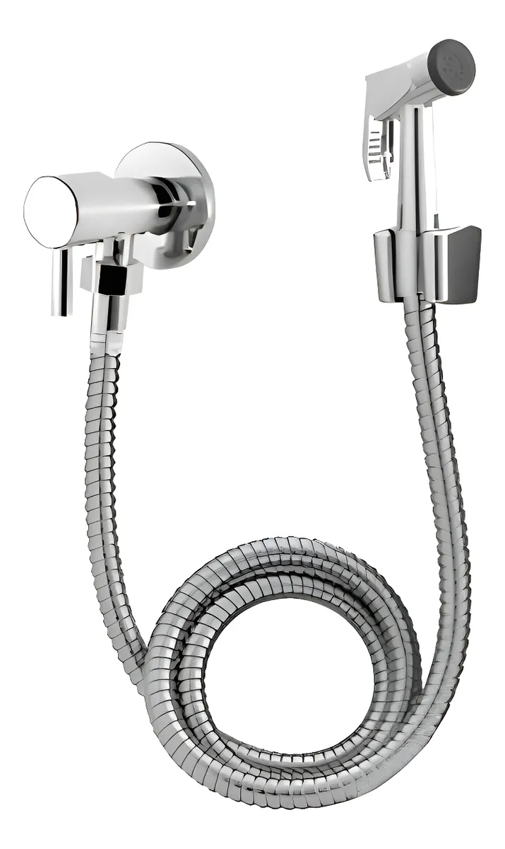 Ducha Higiênica Link Metais Completa 100% Metal 1/4 De Volta