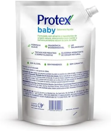 Sabonete Líquido Para Bebês Protex Baby Glicerina Natural 800ml