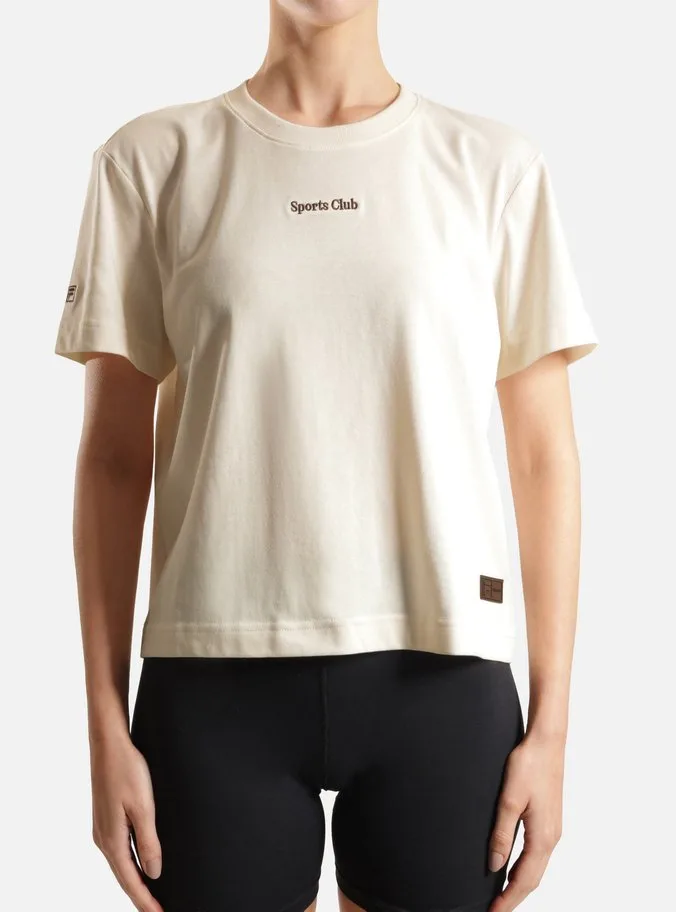 Blusa Manga Curta Branca Sports Club Fila