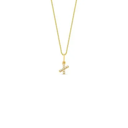 Pingente Cadeado em Prata 925 e Ouro Amarelo 18K com Safira Incolor