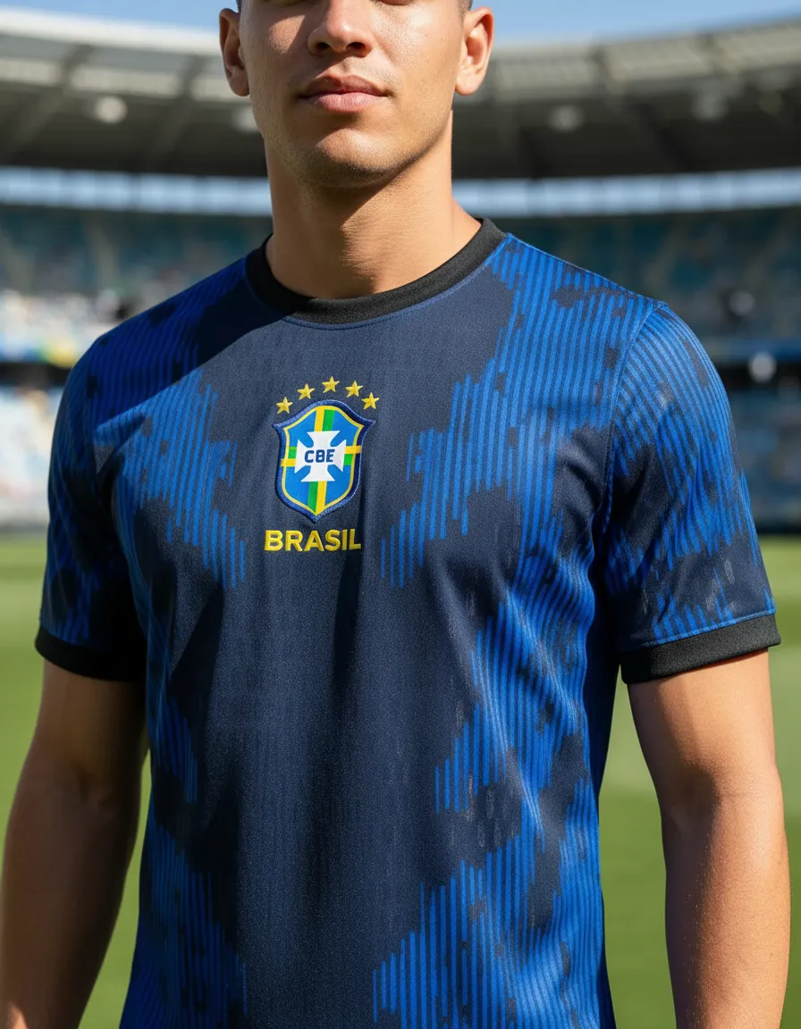 Camisa Selecão Brasil Azul Torcedor Oficial Promoção